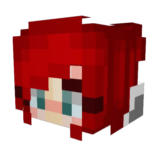 Seahorsefear Minecraft avatar head, 3D render