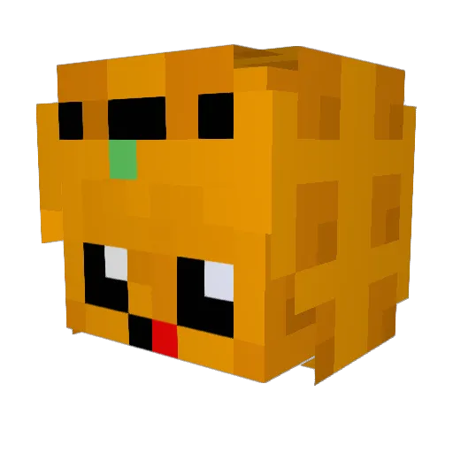 Seakea Minecraft avatar head, 3D render