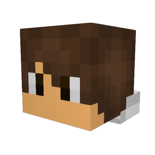 Seakkl Minecraft avatar head, 3D render