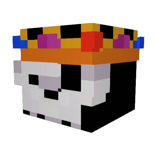 Seakoii Minecraft avatar head, 3D render
