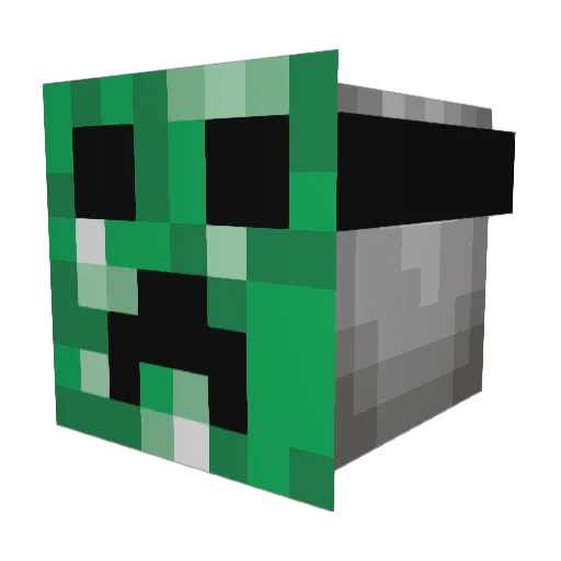 SealEyes Minecraft avatar head, 3D render