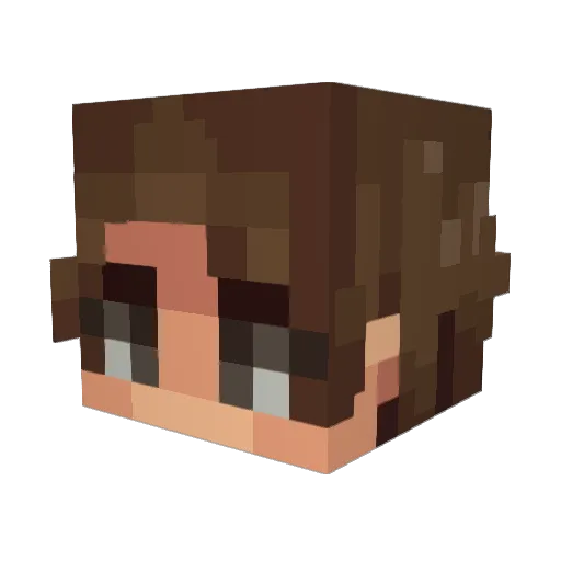SealGroovy Minecraft avatar head, 3D render