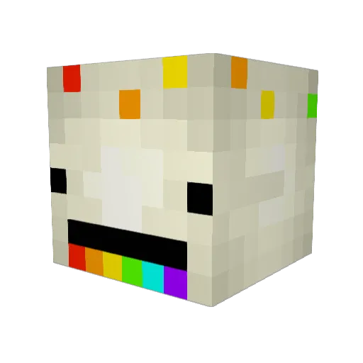 Sealtin Minecraft avatar head, 3D render