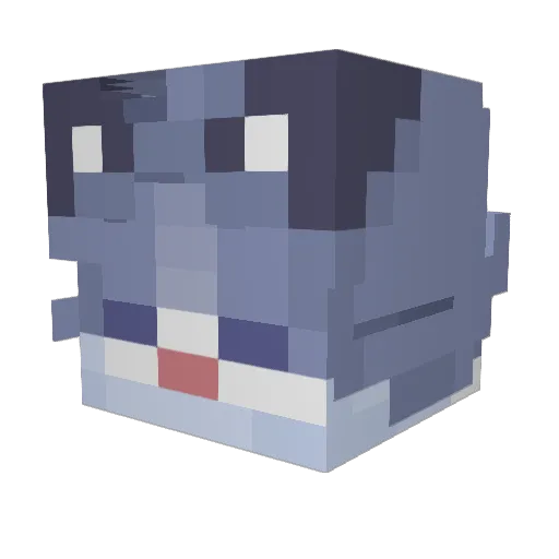 SeamHZ Minecraft avatar head, 3D render
