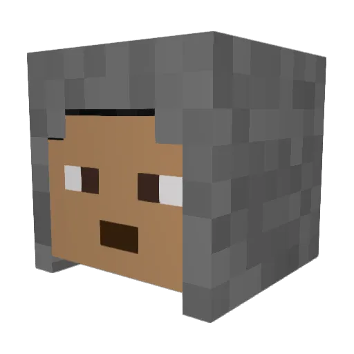Seaman_Retention Minecraft avatar head, 3D render