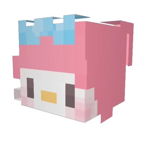 Seamel_ Minecraft avatar head, 3D render