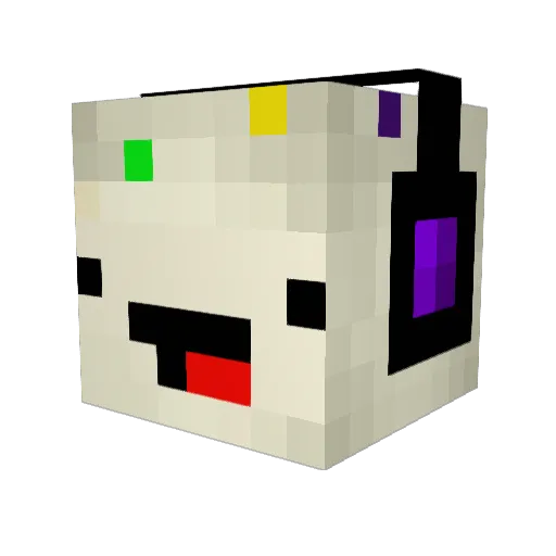 Seamelia Minecraft avatar head, 3D render