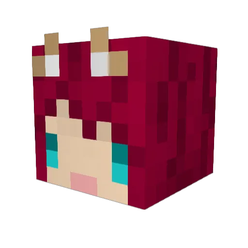 Seamless Minecraft avatar head, 3D render
