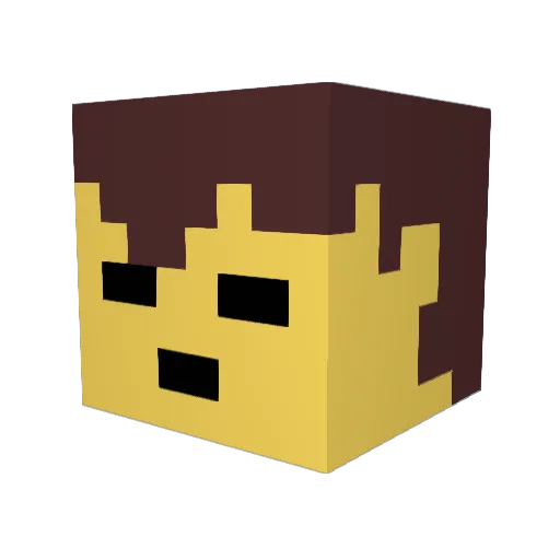 SeamooseV Minecraft avatar head, 3D render