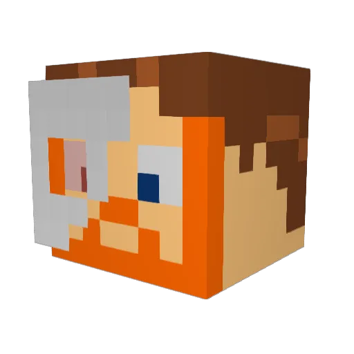 Seamus_Ian Minecraft avatar head, 3D render