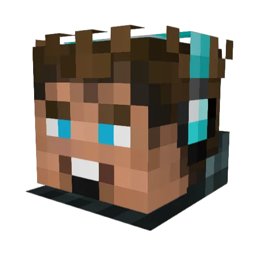 SeanBannister Minecraft avatar head, 3D render