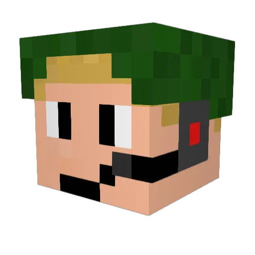 SeanBeMe Minecraft avatar head, 3D render