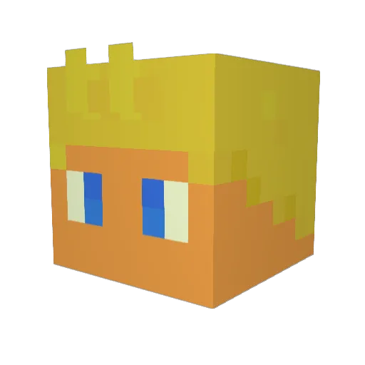 SeanMC1024 Minecraft avatar head, 3D render