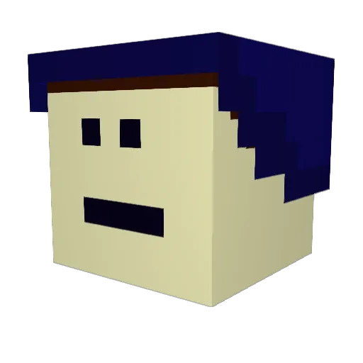 SeanPatrickF9 Minecraft avatar head, 3D render