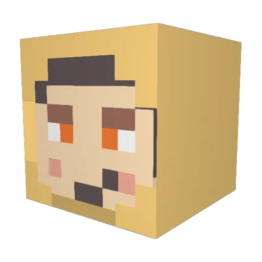 SeanRJ Minecraft avatar head, 3D render