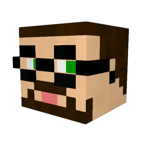 Sean_M Minecraft avatar head, 3D render
