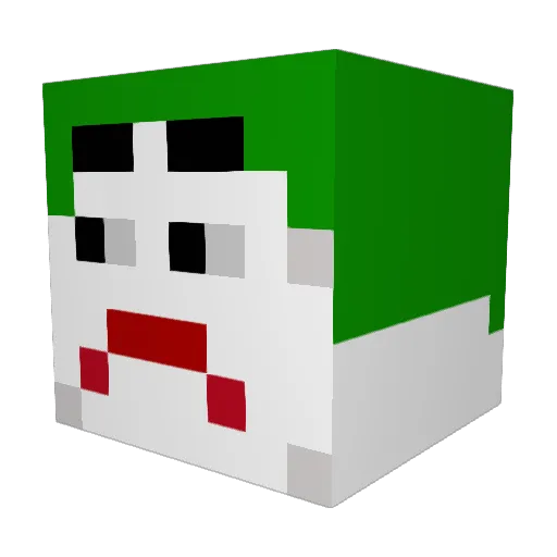 Seanez Minecraft avatar head, 3D render