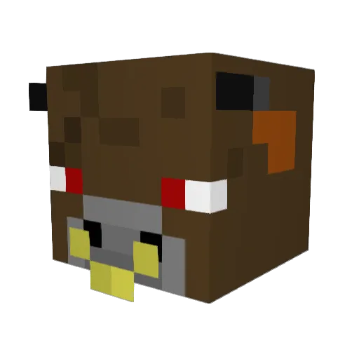 Seanlion Minecraft avatar head, 3D render