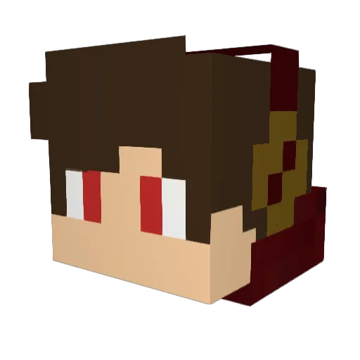 SeanonyDE Minecraft avatar head, 3D render