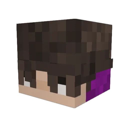 Seaquil Minecraft avatar head, 3D render