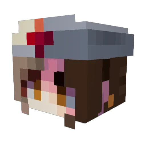 Searaen Minecraft avatar head, 3D render