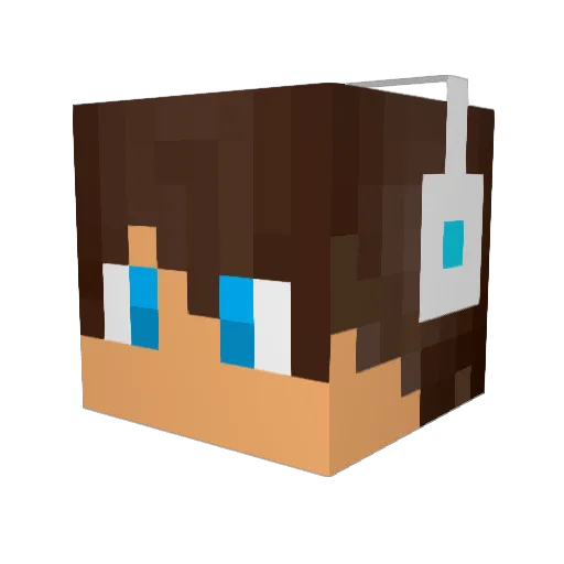Searon Minecraft avatar head, 3D render