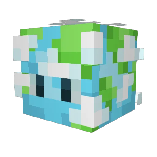 Searoof Minecraft avatar head, 3D render