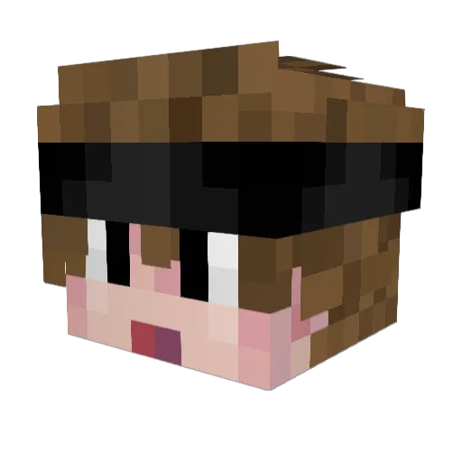 Seaskysbane Minecraft avatar head, 3D render