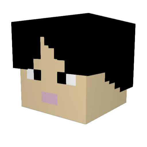 Season_Midwinter Minecraft avatar head, 3D render