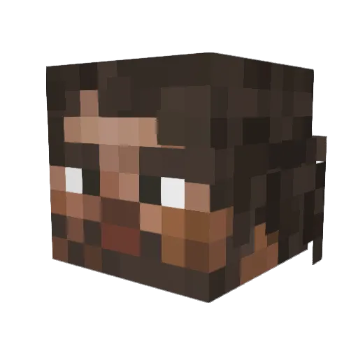 SeasonedKale Minecraft avatar head, 3D render