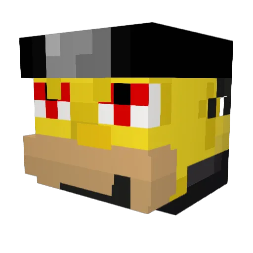 SeatFiller Minecraft avatar head, 3D render