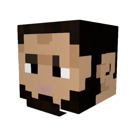 Seatbelts Minecraft avatar head, 3D render