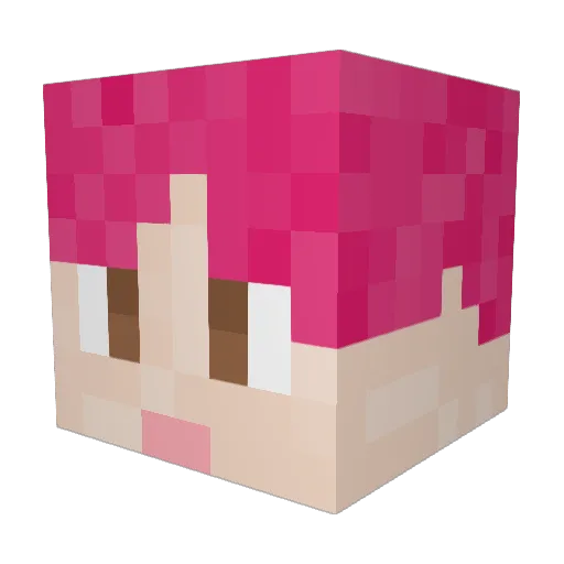 Seatbelttt Minecraft avatar head, 3D render