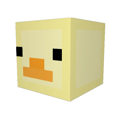 SeattleSun Minecraft avatar head, 3D render