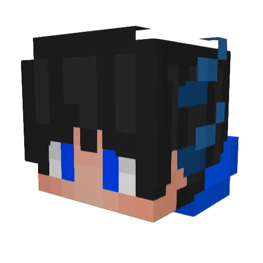 Seavoid Minecraft avatar head, 3D render