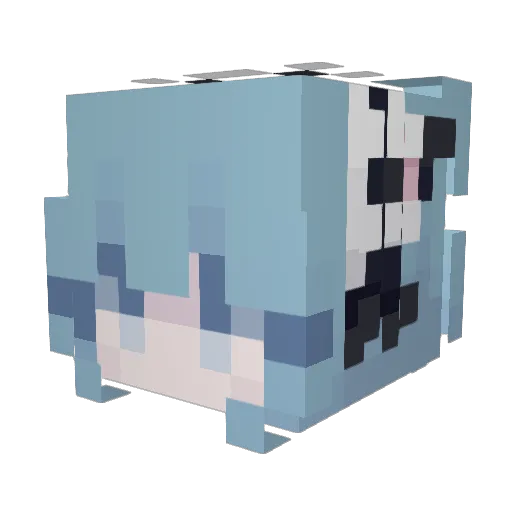 Seavrili Minecraft avatar head, 3D render