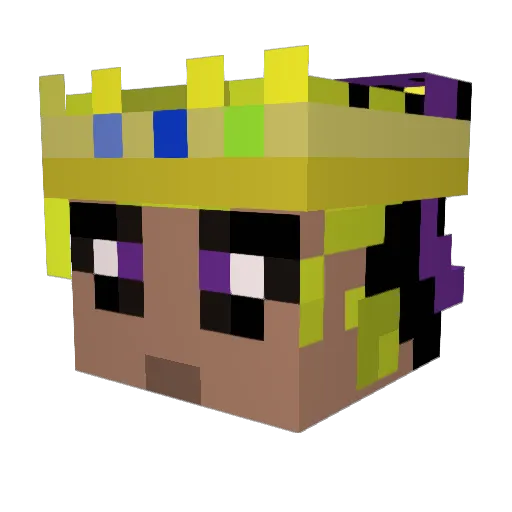Seawattgaming Minecraft avatar head, 3D render