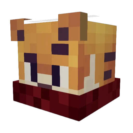 Seawolvz Minecraft avatar head, 3D render