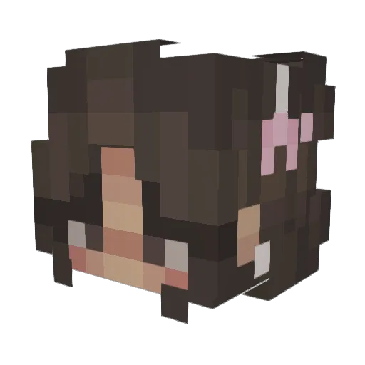Seaxual Minecraft avatar head, 3D render