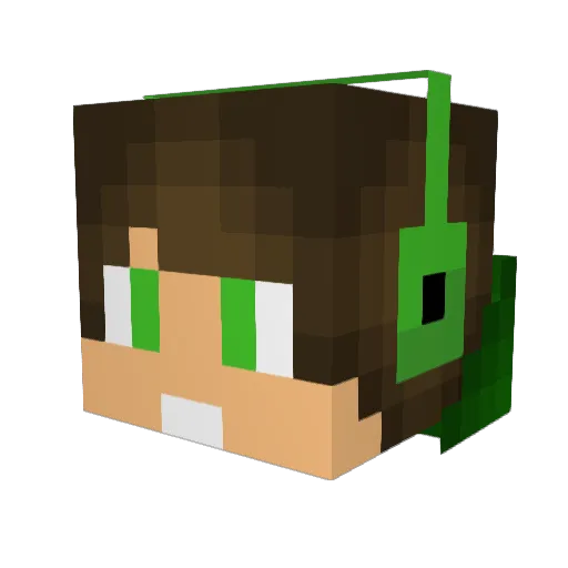 SebButterBox Minecraft avatar head, 3D render
