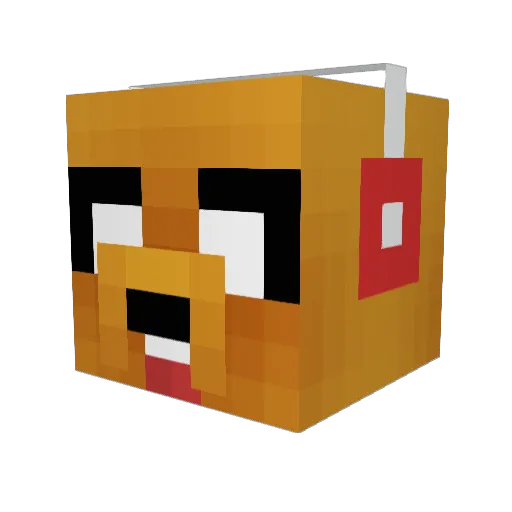 SebFut Minecraft avatar head, 3D render