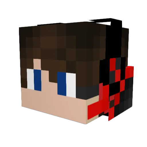 SebKnipp Minecraft avatar head, 3D render