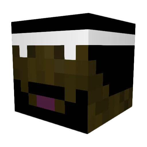 SebMir Minecraft avatar head, 3D render