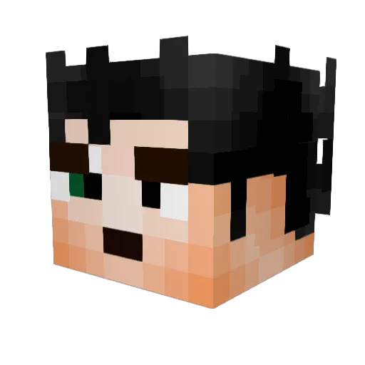 SebStrongg Minecraft avatar head, 3D render