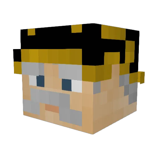 Seb_BNZ Minecraft avatar head, 3D render