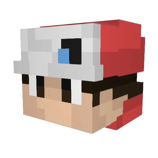Seba1052 Minecraft avatar head, 3D render