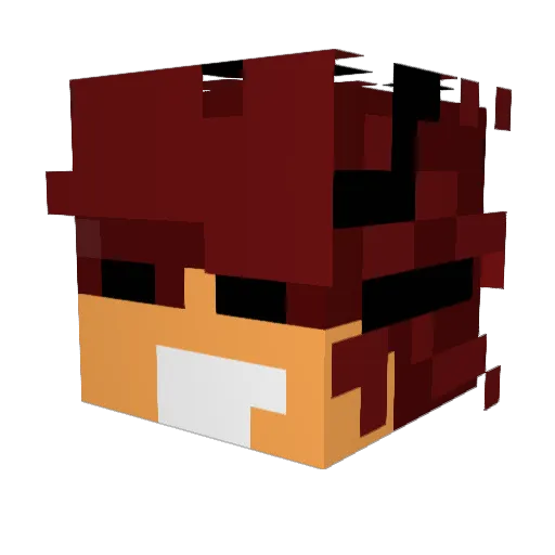 Seba7777 Minecraft avatar head, 3D render