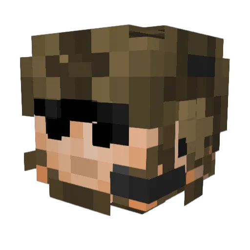 SebaGonzaV Minecraft avatar head, 3D render