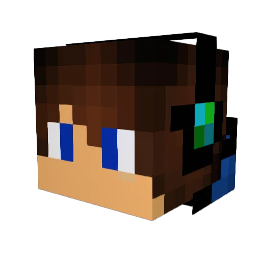 SebaSvK Minecraft avatar head, 3D render