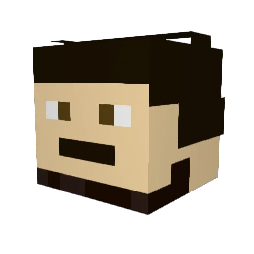 Sebaa1996 Minecraft avatar head, 3D render